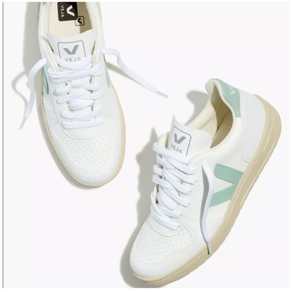 Veja Shoes - Madewell Veja Vegan Leather V-10 Sneakers White Matcha Size 7